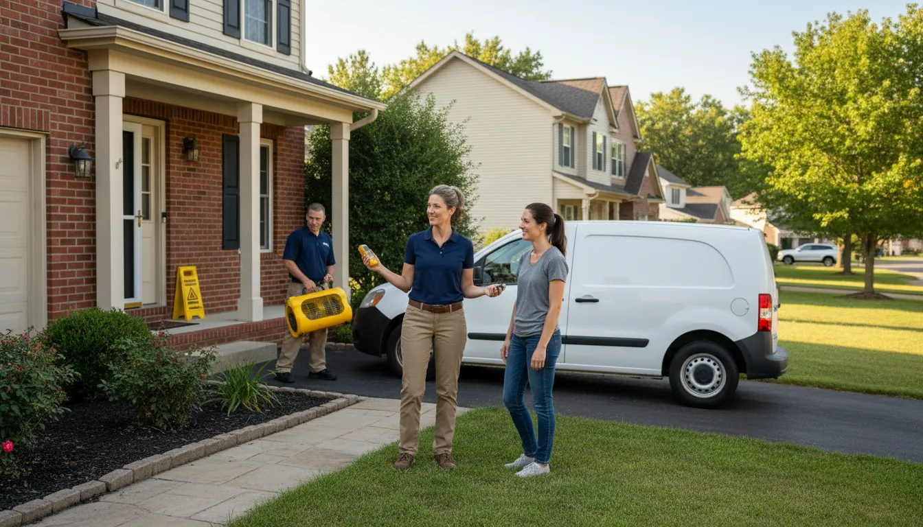 Residential water damage restoration in Levasy, MO